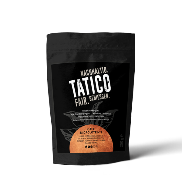 Verpackung CAFÉ Microlote Nº1 250g ganze Bohne